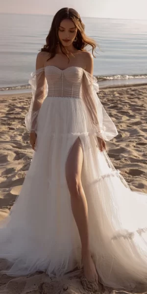 Boho beach wedding dress