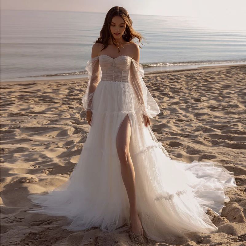 Boho beach wedding dress