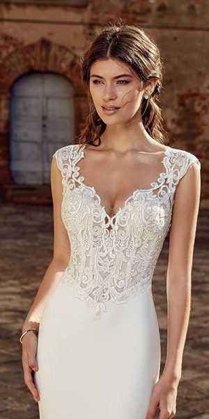 Boho mermaid wedding dress