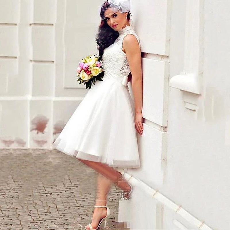 Short boho wedding dress - Image 3