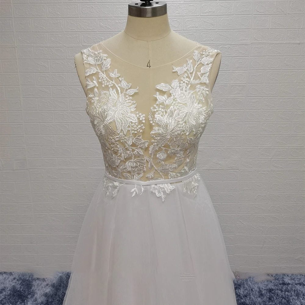 Boho tulle wedding dress - Image 4