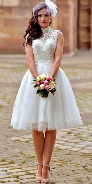 Short boho wedding dress