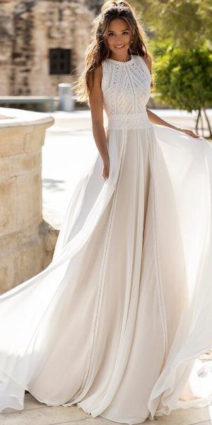 Minimalist boho wedding dress