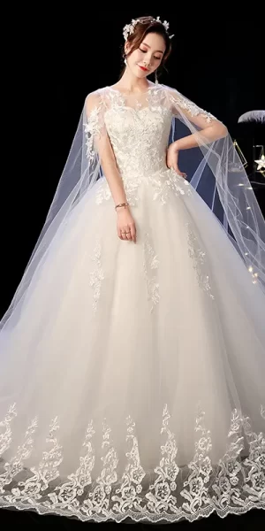 Lace ball gown wedding dress