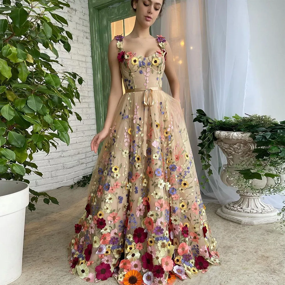 Floral ball gown wedding dress