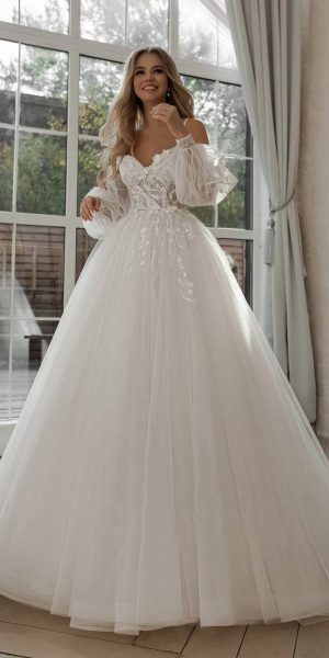 Rustic ball gown wedding dress