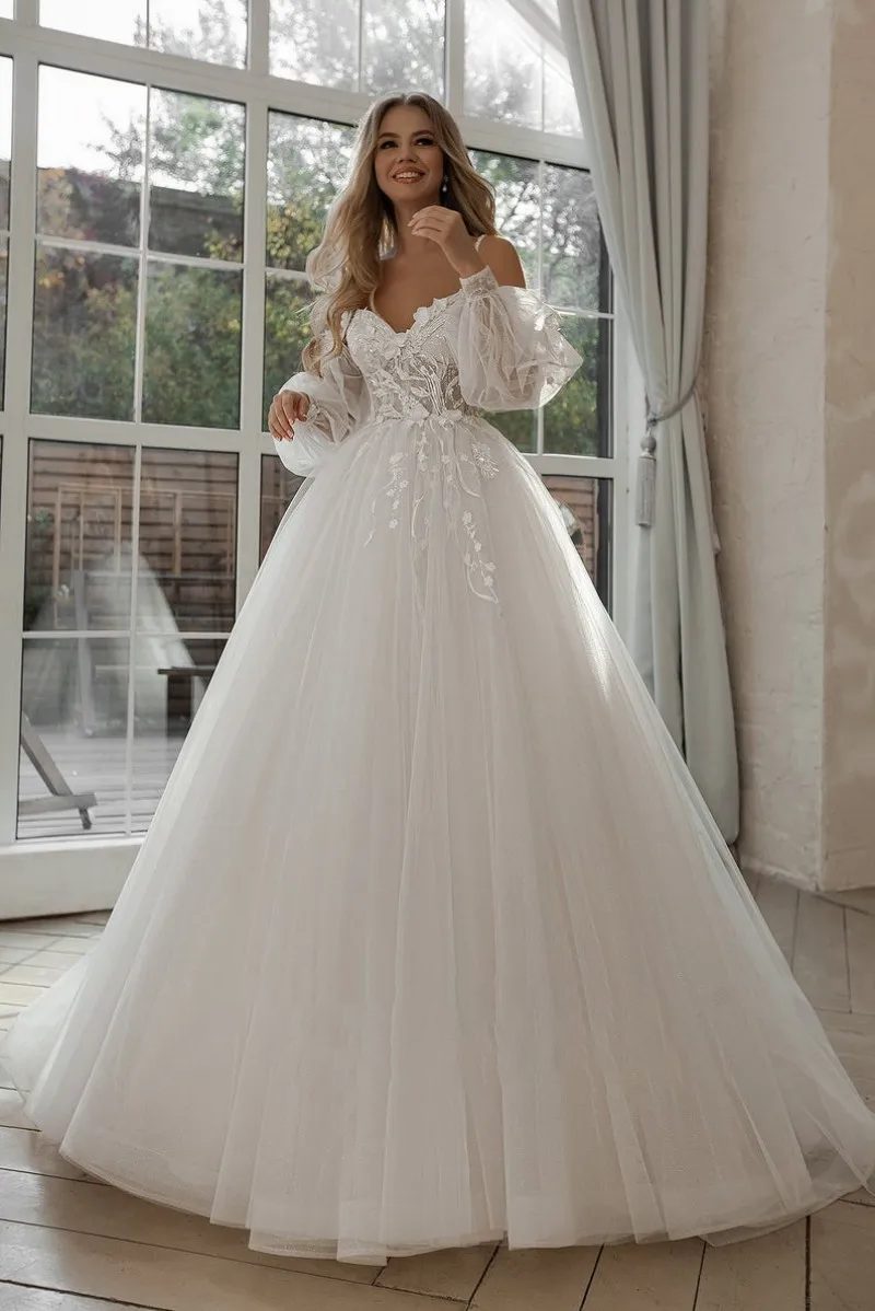 Rustic ball gown wedding dress
