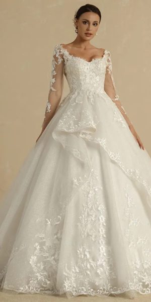 Boho western wedding dress