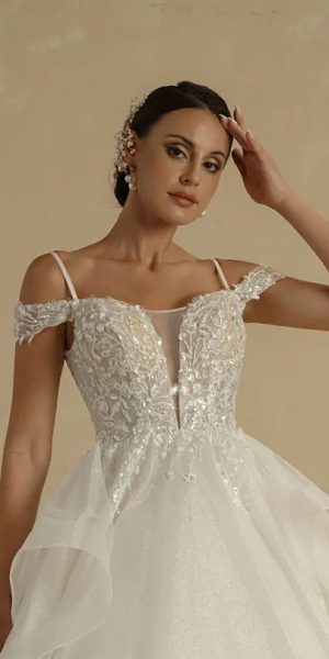 Rustic boho wedding dress