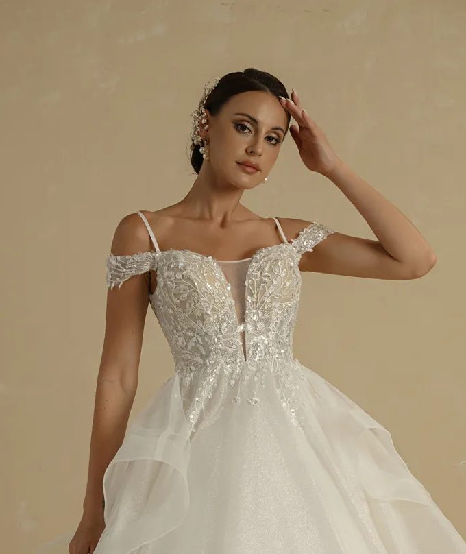 Rustic boho wedding dress