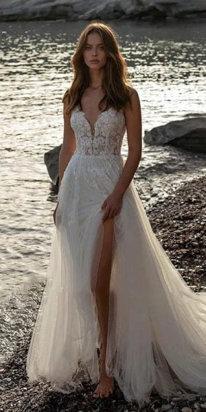 Rustic beach wedding dress