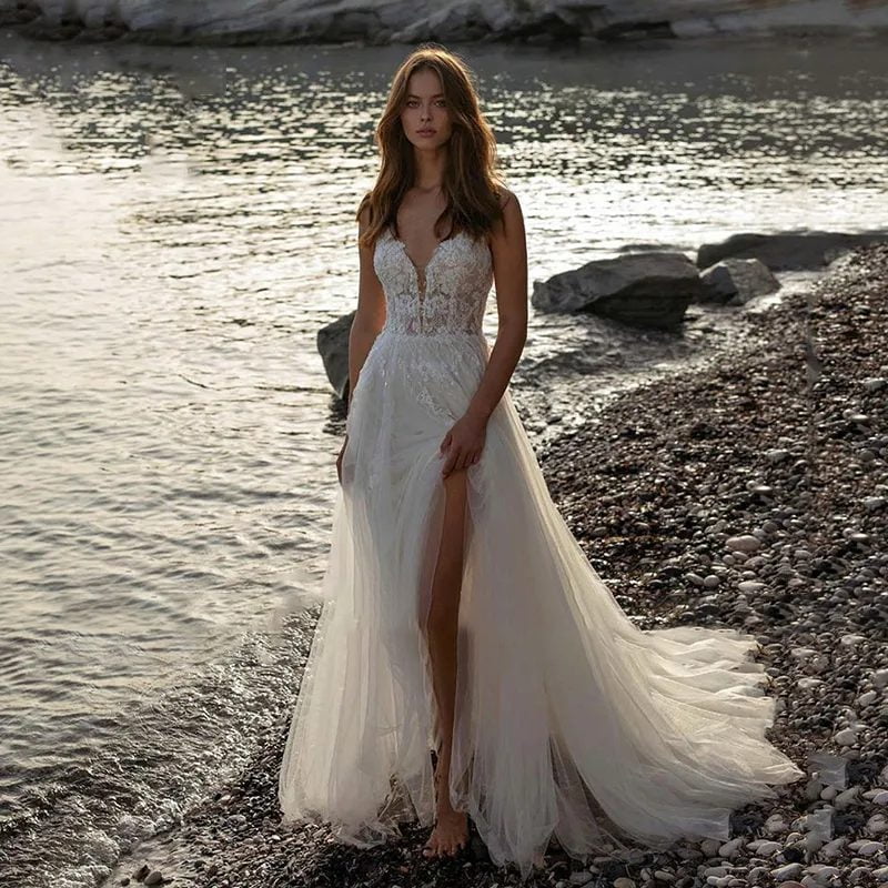 Rustic beach wedding dress