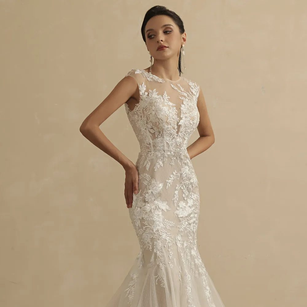 Lace mermaid wedding dress