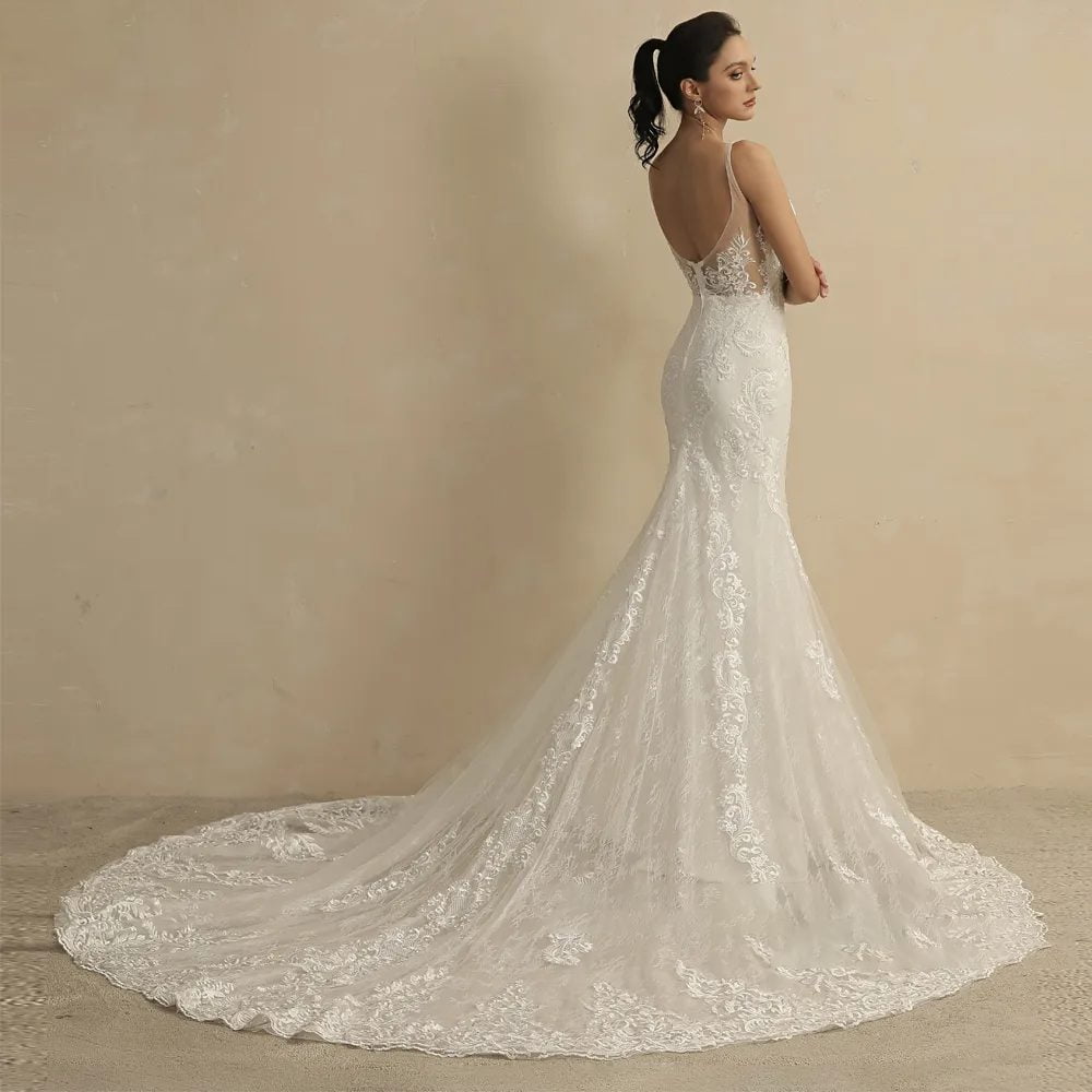 Boho trumpet wedding dress - Image 4