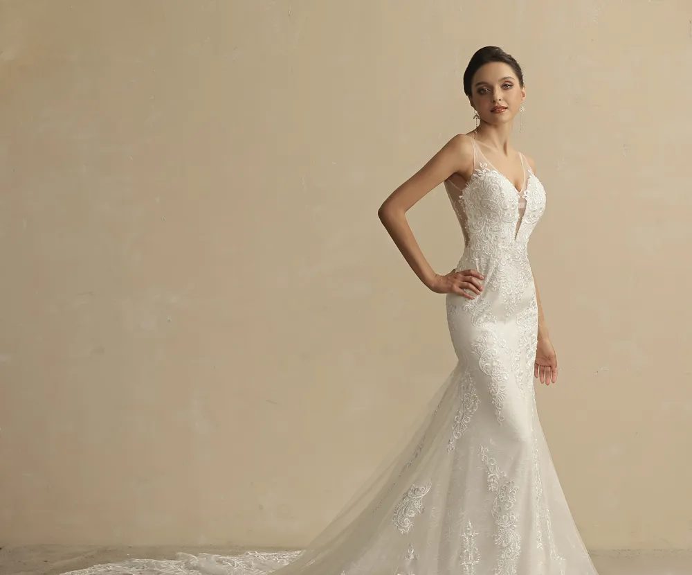 Boho trumpet wedding dress - Image 5