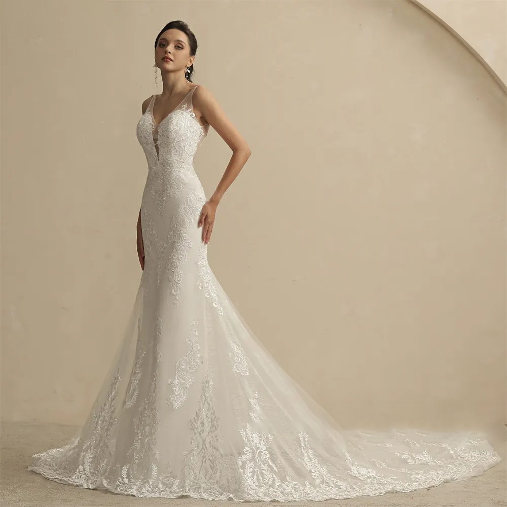 Boho trumpet wedding dress - Image 3