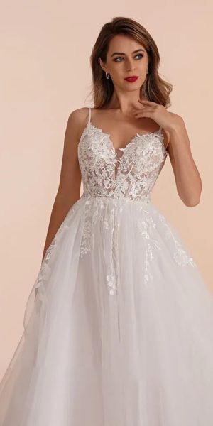 Boho lace wedding dress