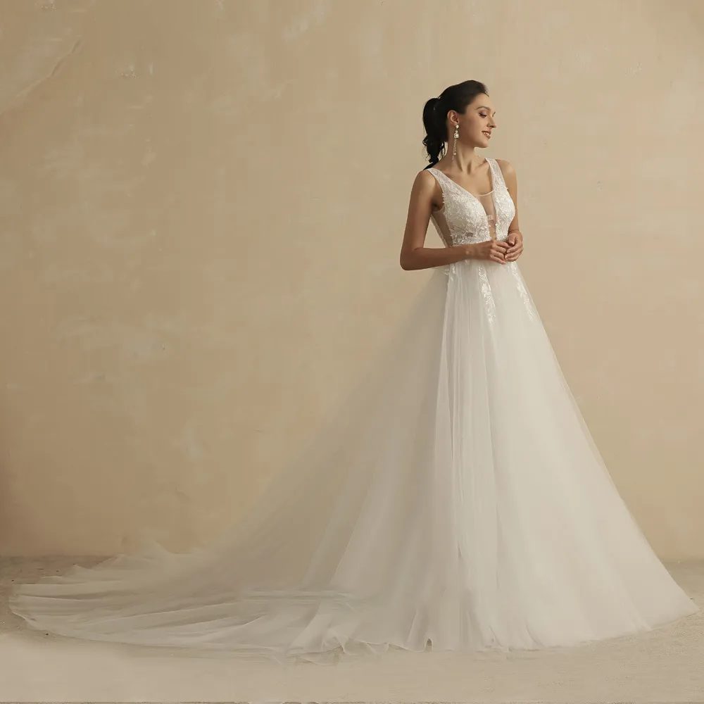 White boho wedding dress - Image 4