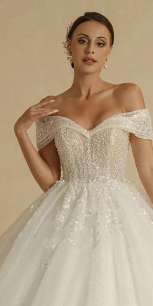 Ivory boho wedding dress