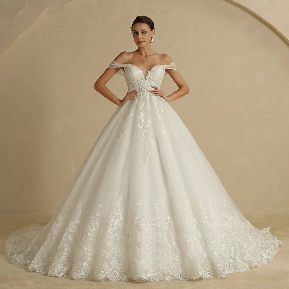 Boho a line wedding dress - Image 3
