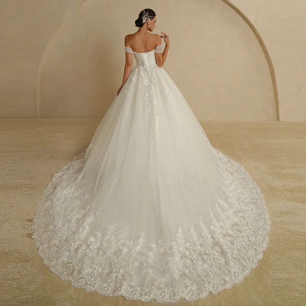 Boho a line wedding dress - Image 5