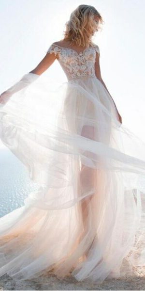 Boho forest wedding dress