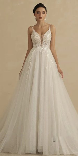 Boho empire waist wedding dress