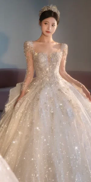 Sparkly princess wedding dress