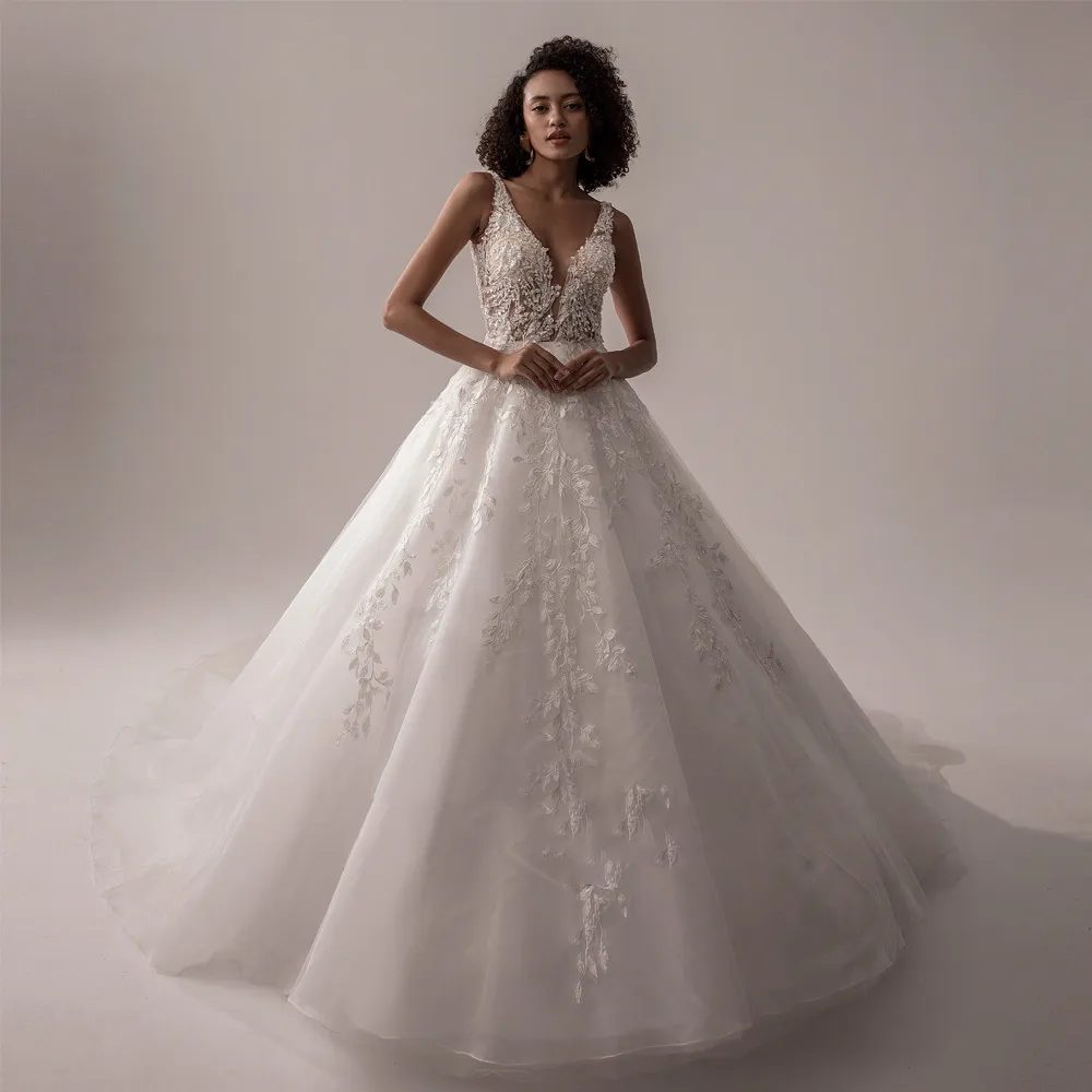 Boho princess wedding dress