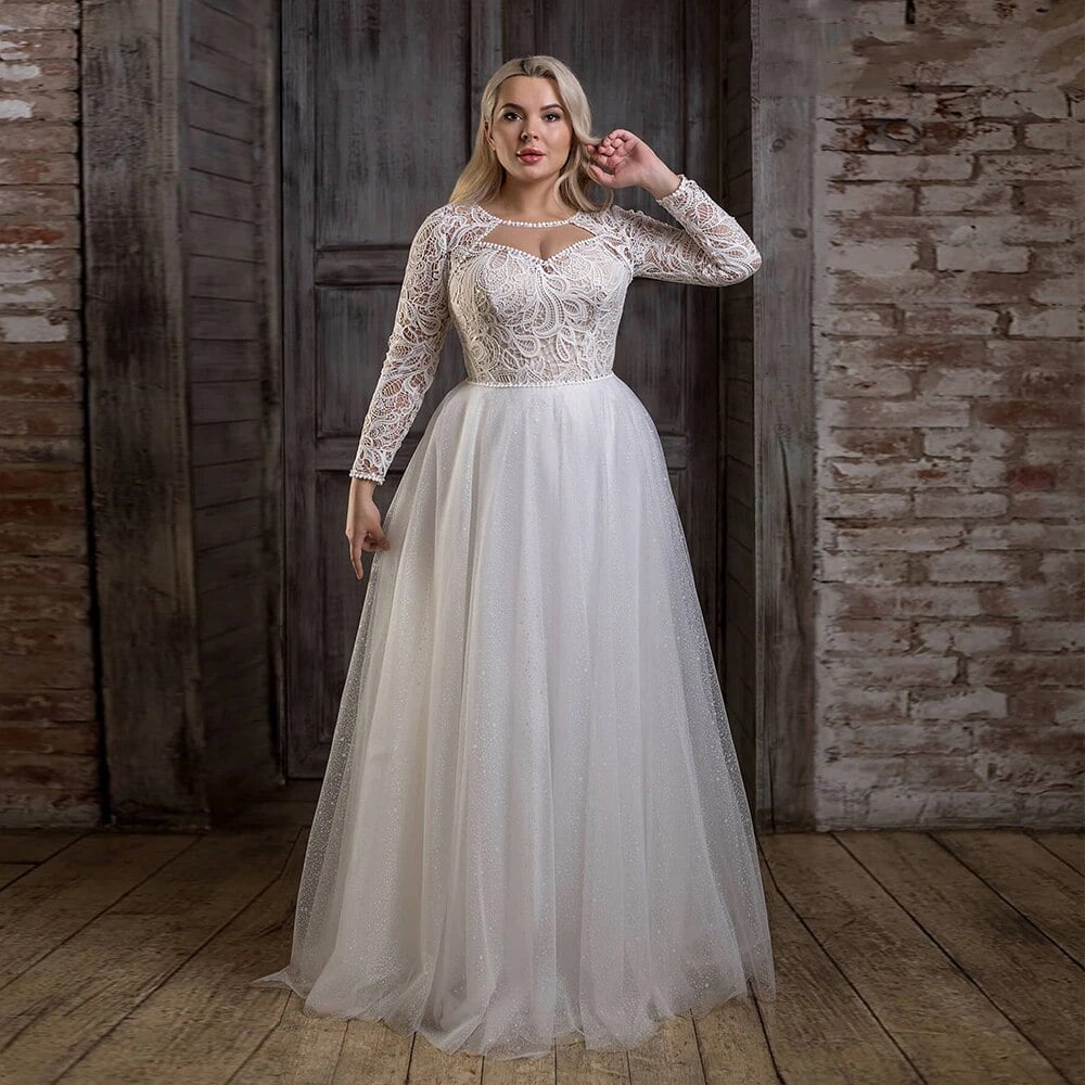 Plus size gothic wedding dress