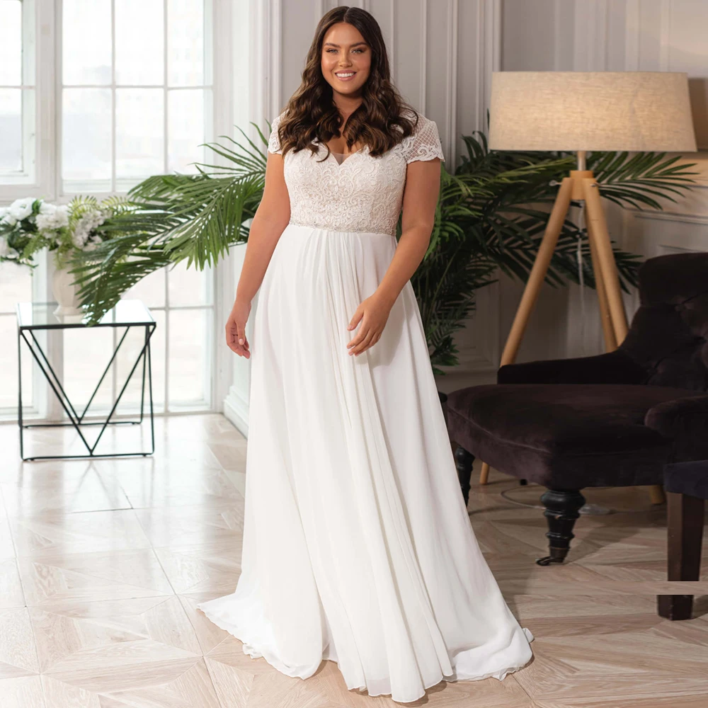 A line wedding dress plus size