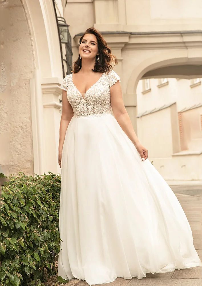 Plus size casual wedding dress